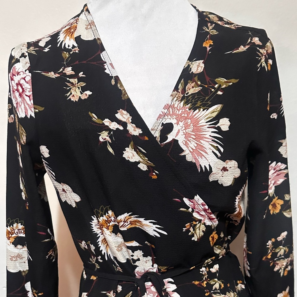 Nasty Gal Collection Floral Wrap Boho Maxi Dress Size 4